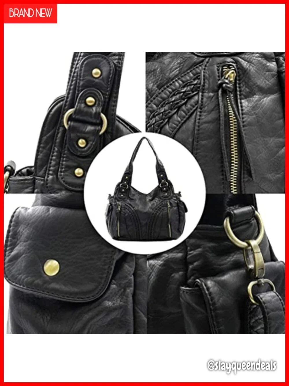 Women's Hobo Handbag with Crossbody Strap Soft Durable